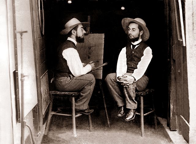 “Mr. Toulouse paints Mr. Lautrec” by Maurice Guibert- headstuff.org
