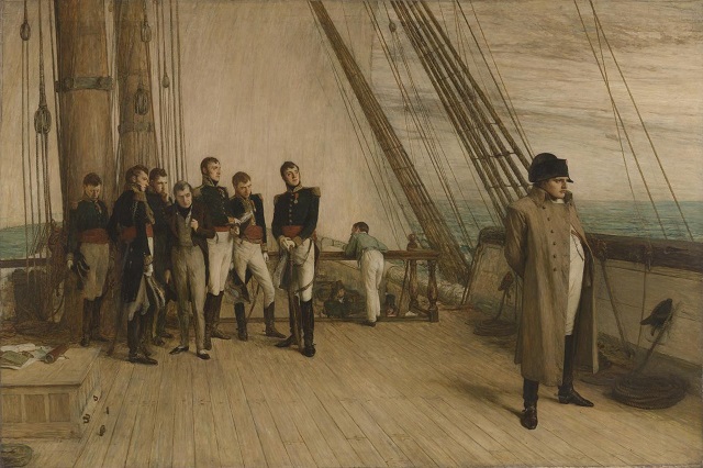 Napoleon being taken into exile - headstuff.org