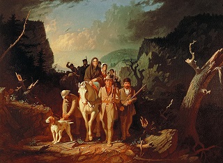 Daniel Boone leading settlers through the Cumberland Gap - headstuff.org