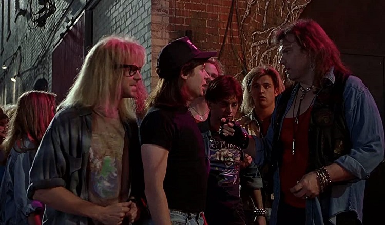 Mike Myers, Dana Carvey, and Meatloaf in Wayne's World - headstuff.org